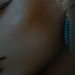 Turquoise earrings 925 sterling silver plated hook